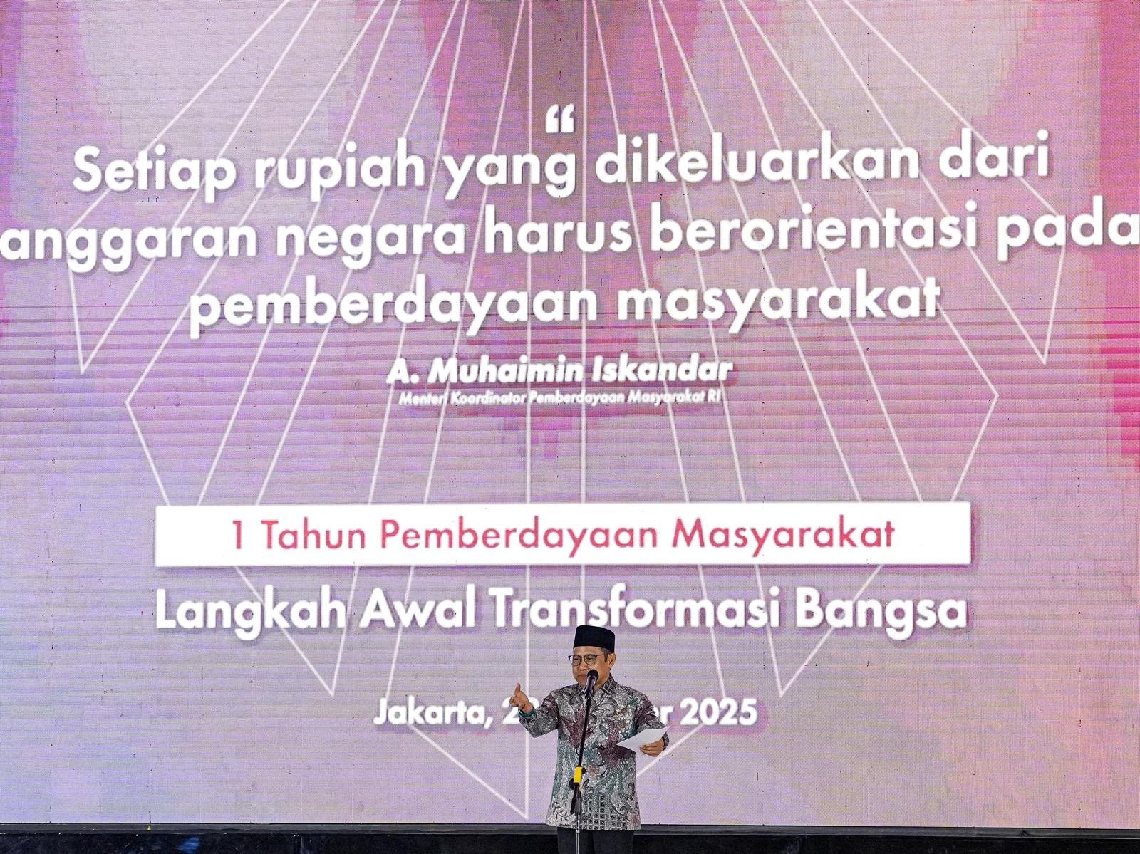Menko PM Muhaimin: Setahun Berdaya, Negara Bergerak dari Bantuan  Sosial ke Pemberdayaan 